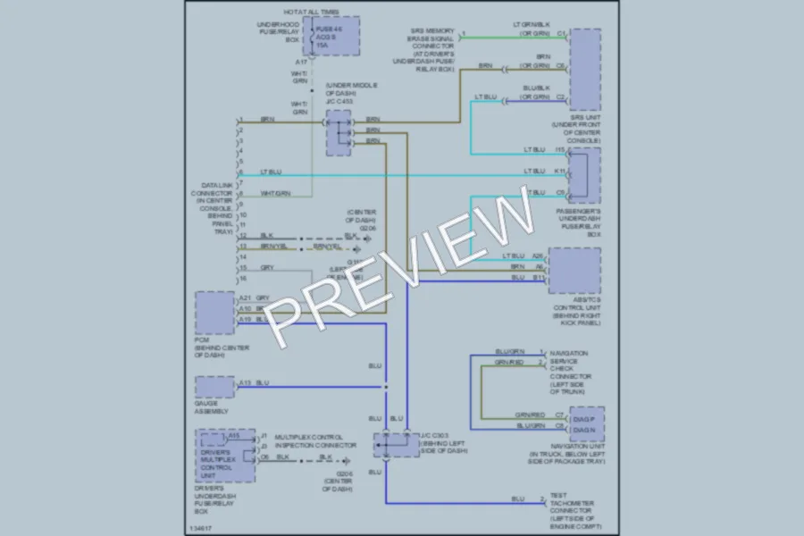 2000 Acura 32TL Computer Data Lines wiring diagram preview