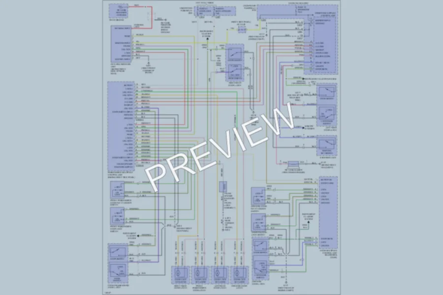 2000 Acura 35RL Power Door Locks wiring diagram preview