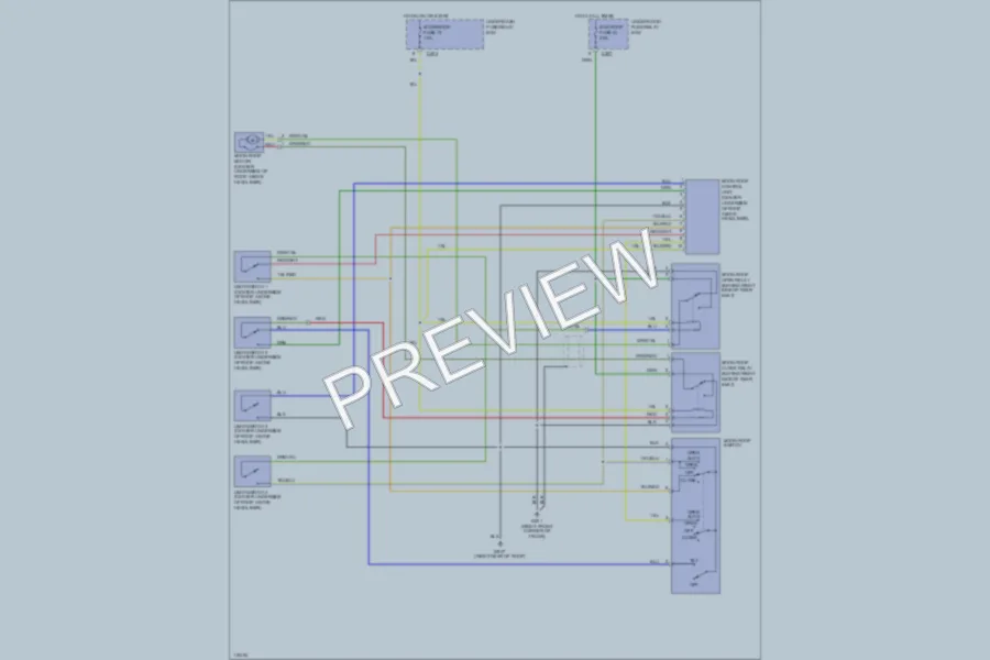 2000 Acura 35RL Power Top Sunroof wiring diagram preview