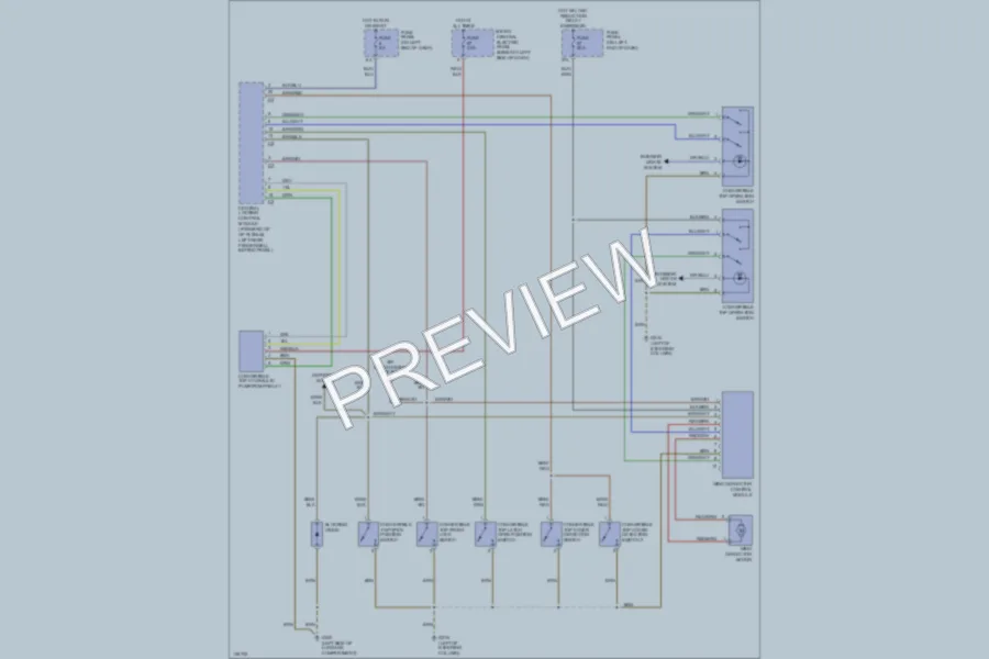 2000 Audi TT Power Top Sunroof wiring diagram preview