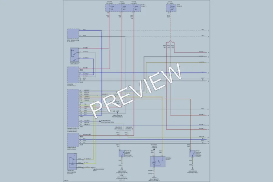 2000 BMW 540 Power Door Locks wiring diagram preview