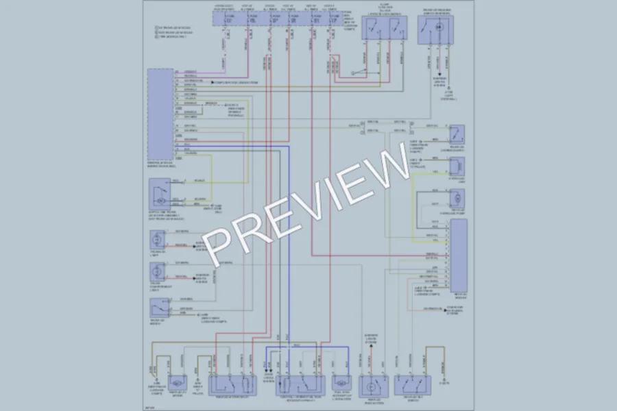 2000 BMW 740 Trunk Tailgate Fuel Door wiring diagram preview