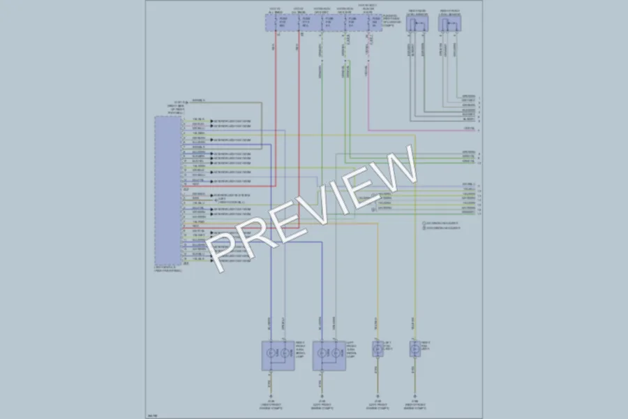 2000 BMW 750 Headlights wiring diagram preview