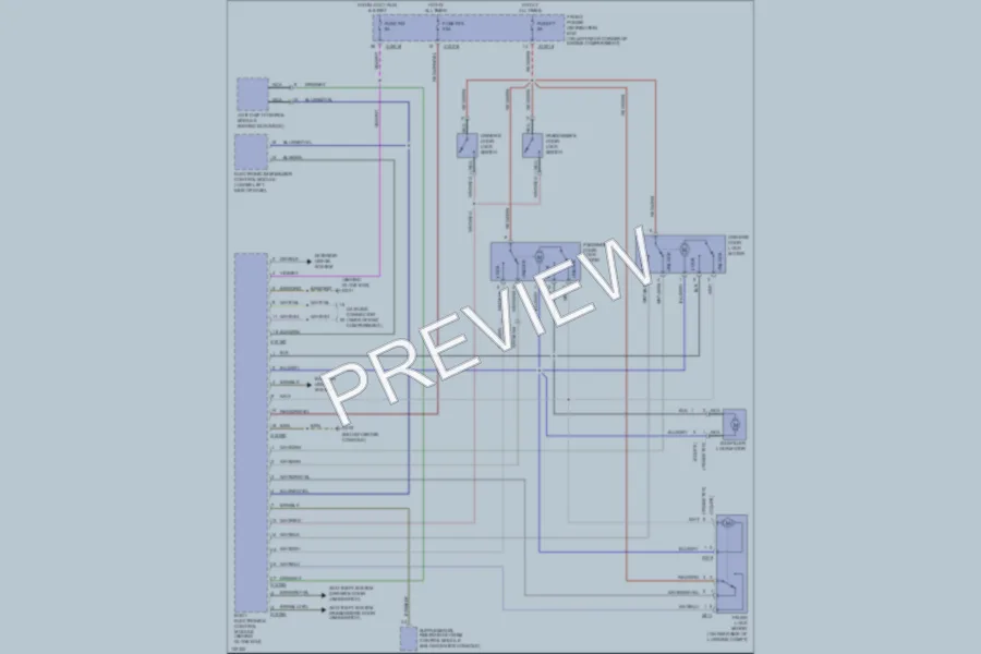 2000 BMW MRoadster Power Door Locks wiring diagram preview