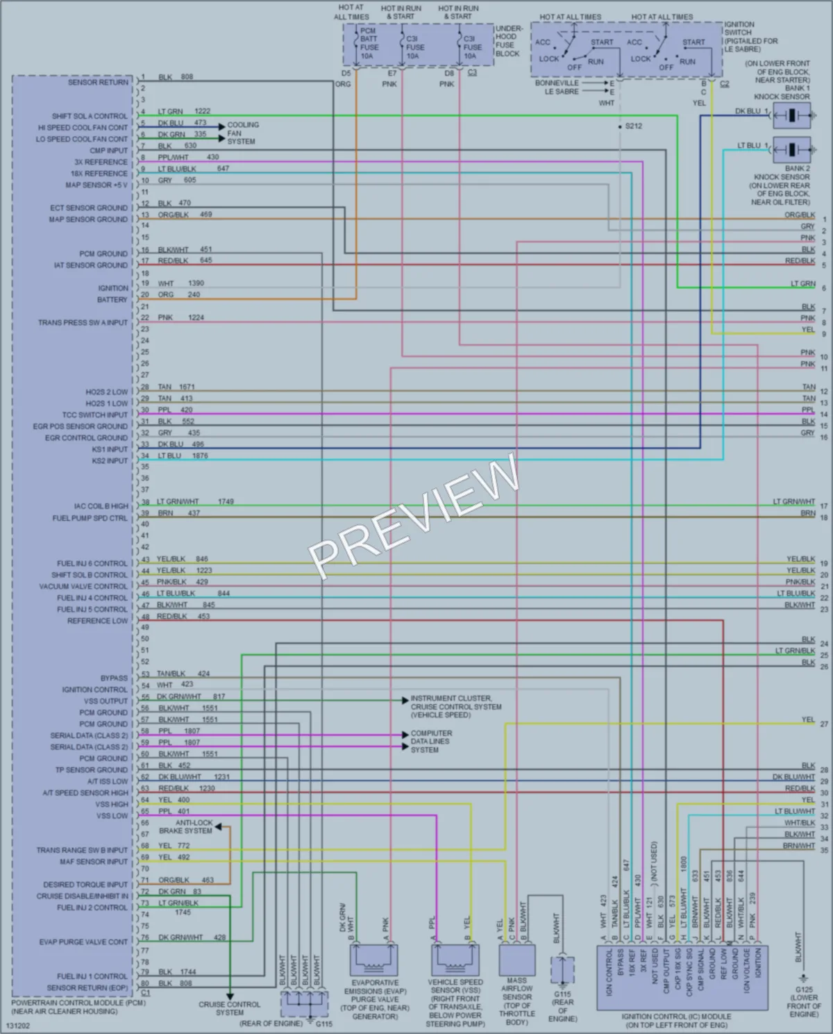 2000 Buick LeSabre Engine Performance wiring diagram preview