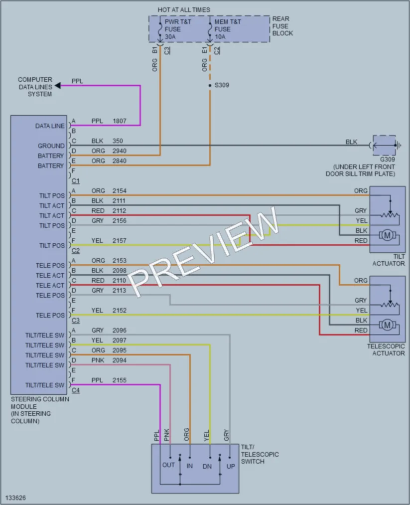 2000 Cadillac DeVille Memory Systems wiring diagram preview