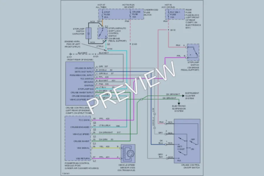 2000 Cadillac Eldorado Cruise Control wiring diagram preview