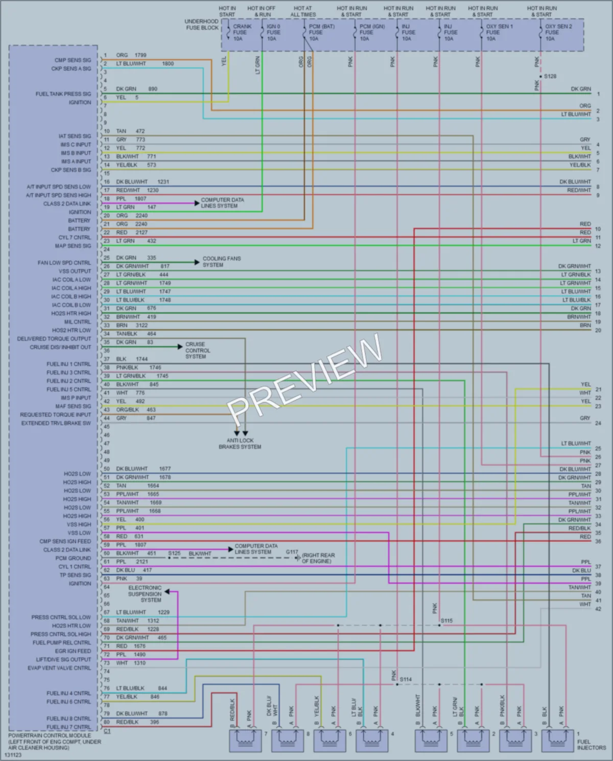 2000 Cadillac Eldorado Engine Performance wiring diagram preview