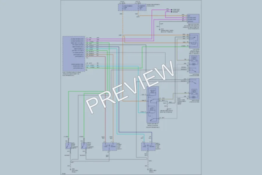 2000 Cadillac Eldorado Power Door Locks wiring diagram preview