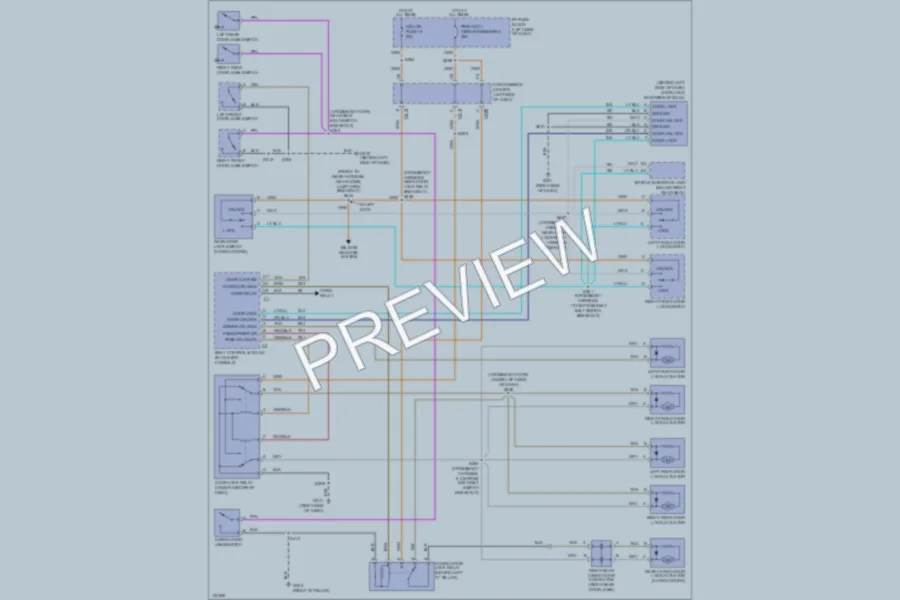 2000 Cadillac Escalade Power Door Locks wiring diagram preview