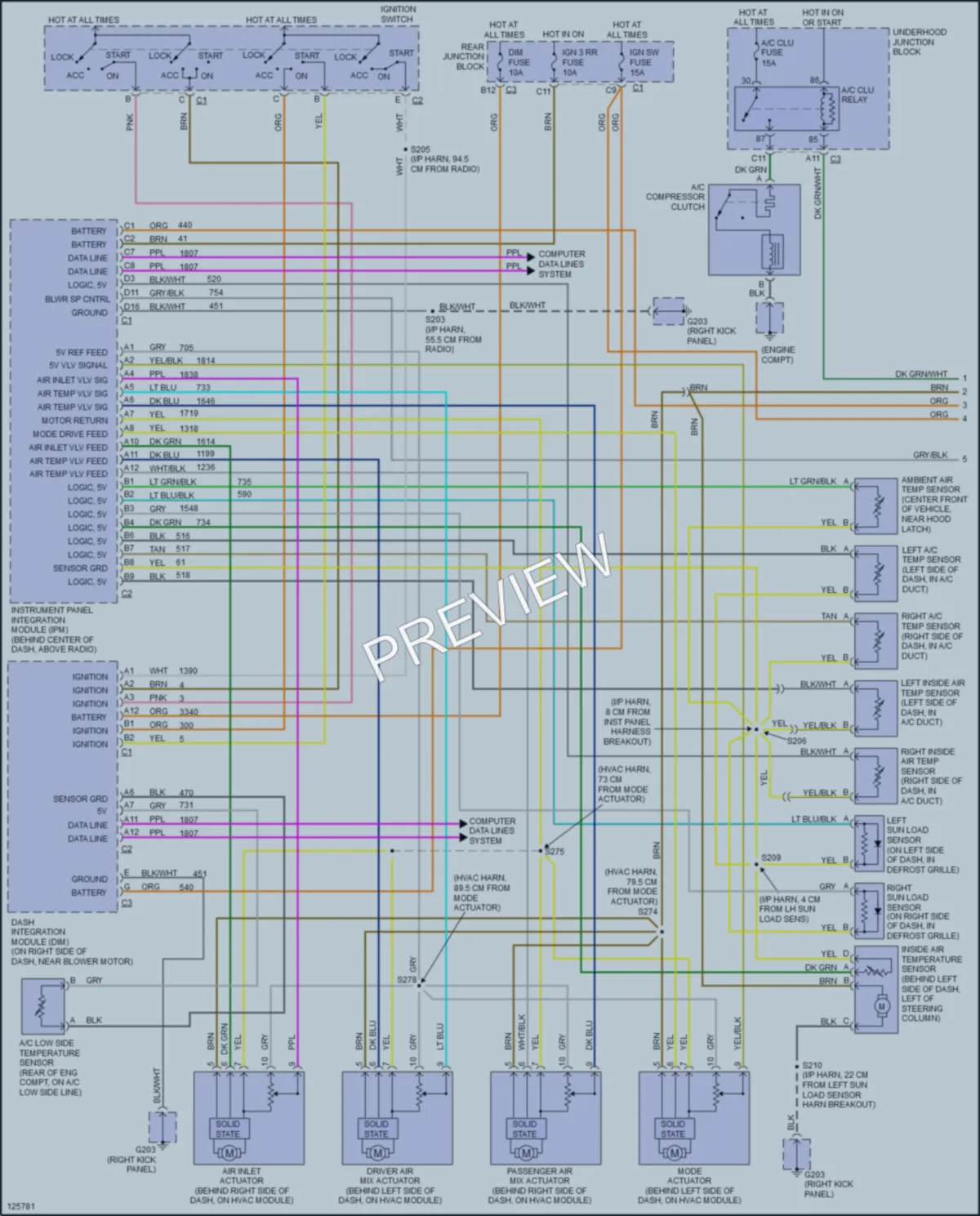 2000 Cadillac Seville Air Conditioning wiring diagram preview