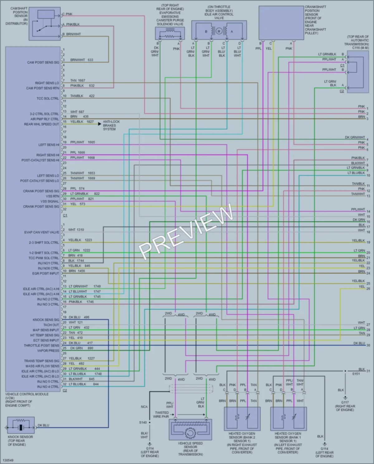 2000 Chevrolet Blazer Engine Performance wiring diagram preview
