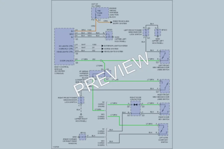 2000 Chevrolet 1500 Anti Theft wiring diagram preview