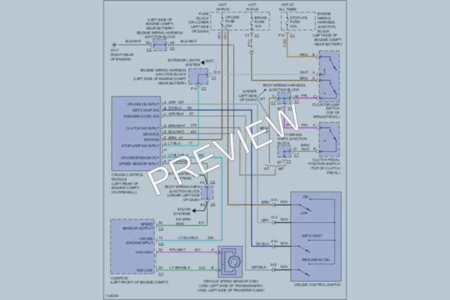 2000 Chevrolet 1500 Cruise Control wiring diagram preview