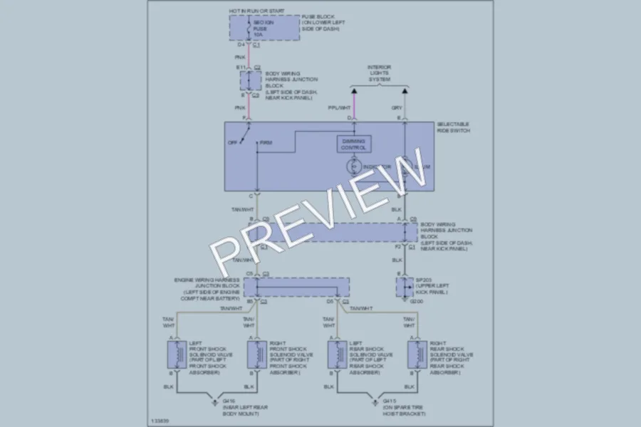 2000 Chevrolet 1500 Electronic Suspension wiring diagram preview