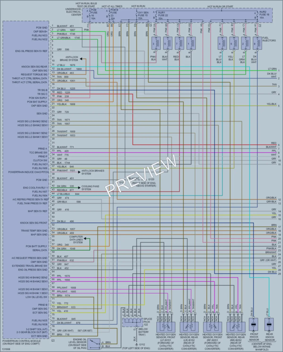 2000 Chevrolet Corvette Engine Performance wiring diagram preview