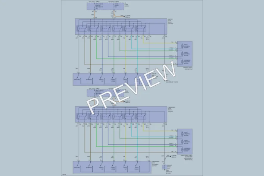 2000 Chevrolet Corvette Power Seats wiring diagram preview