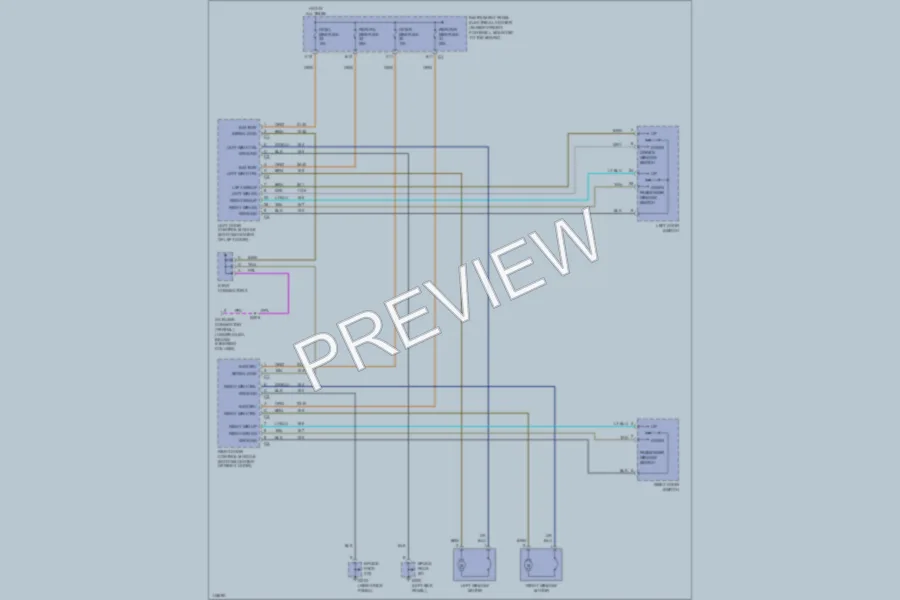 2000 Chevrolet Corvette Power Windows wiring diagram preview