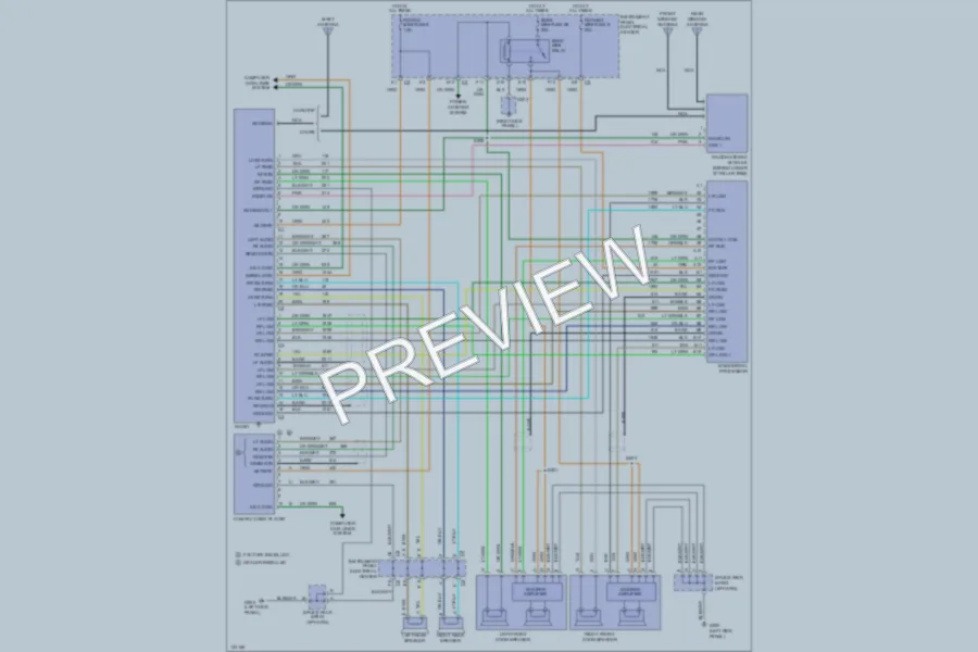 2000 Chevrolet Corvette Radio wiring diagram preview