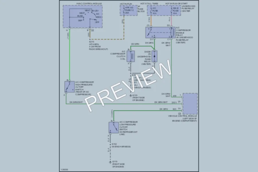 2000 Chevrolet G2500 Air Conditioning wiring diagram preview