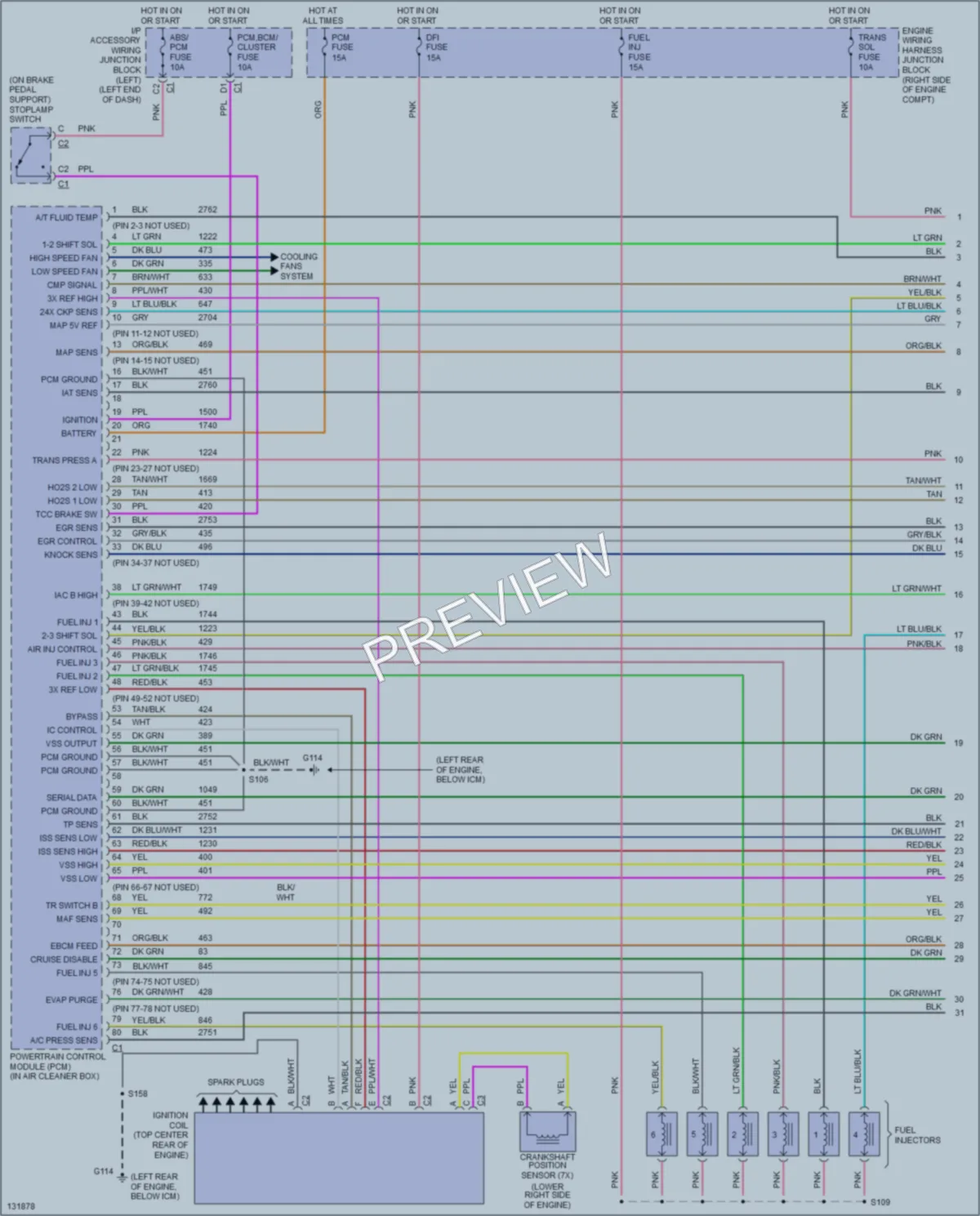 2000 Chevrolet Impala Engine Performance wiring diagram preview