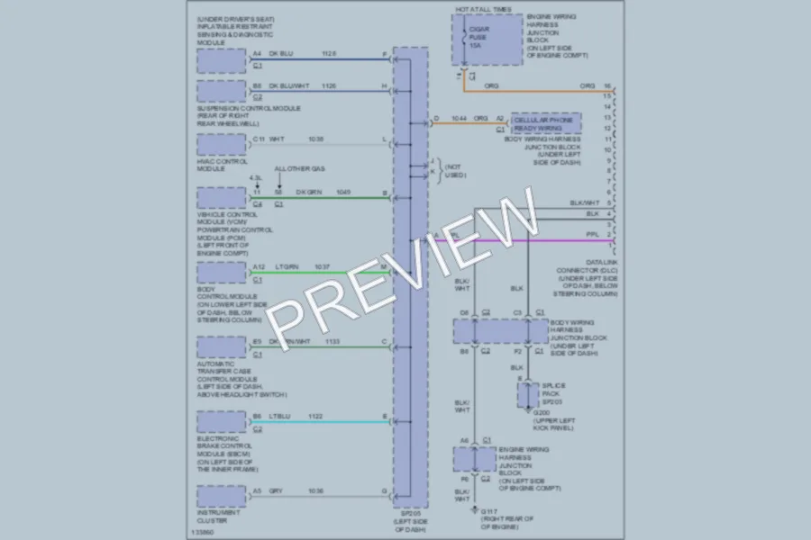2000 Chevrolet K1500 Computer Data Lines wiring diagram preview