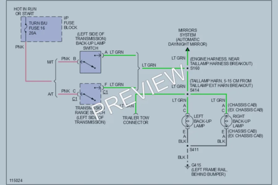 2000 Chevrolet K3500 Exterior Lights wiring diagram preview