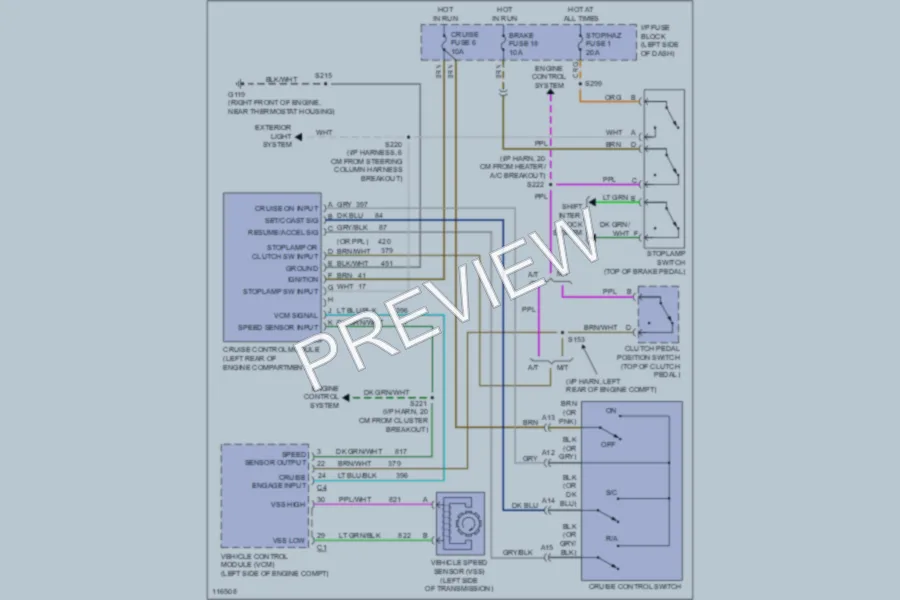 2000 Chevrolet C2500 Cruise Control wiring diagram preview