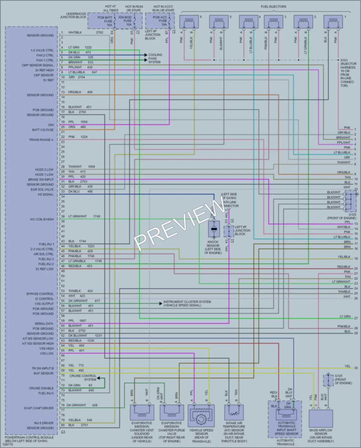 2000 Chevrolet Malibu Engine Performance wiring diagram preview