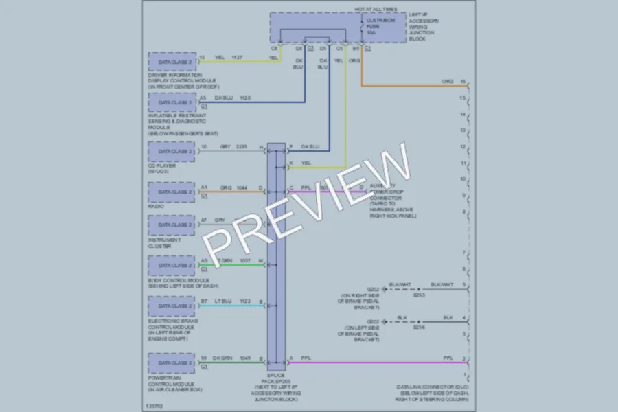 2000 Chevrolet MonteCarlo Computer Data Lines wiring diagram preview