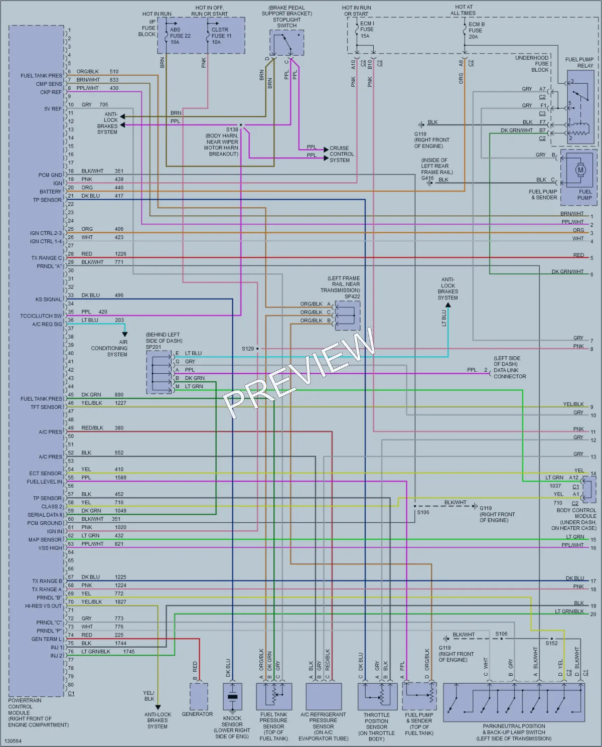 2000 Chevrolet S10 Engine Performance wiring diagram preview