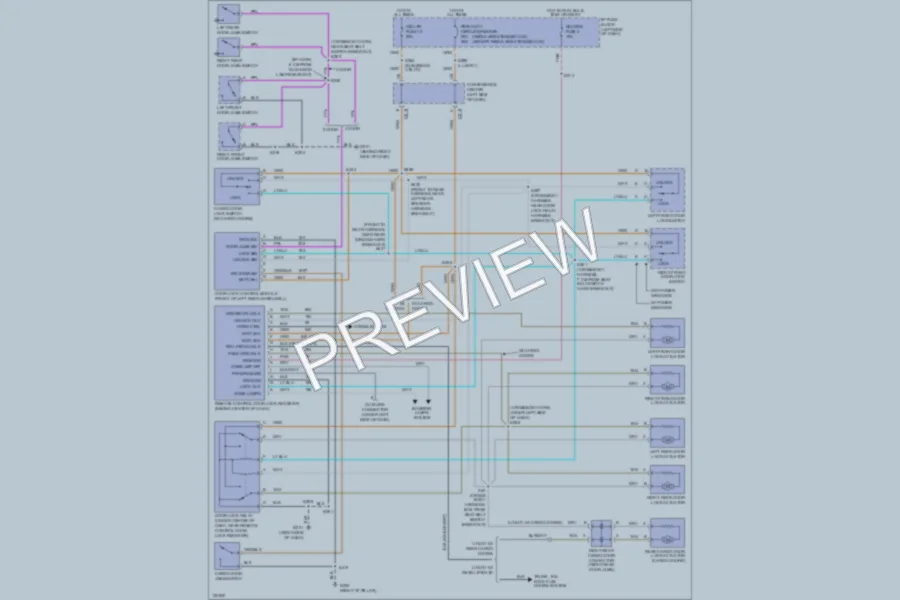 2000 Chevrolet Tahoe Power Door Locks wiring diagram preview