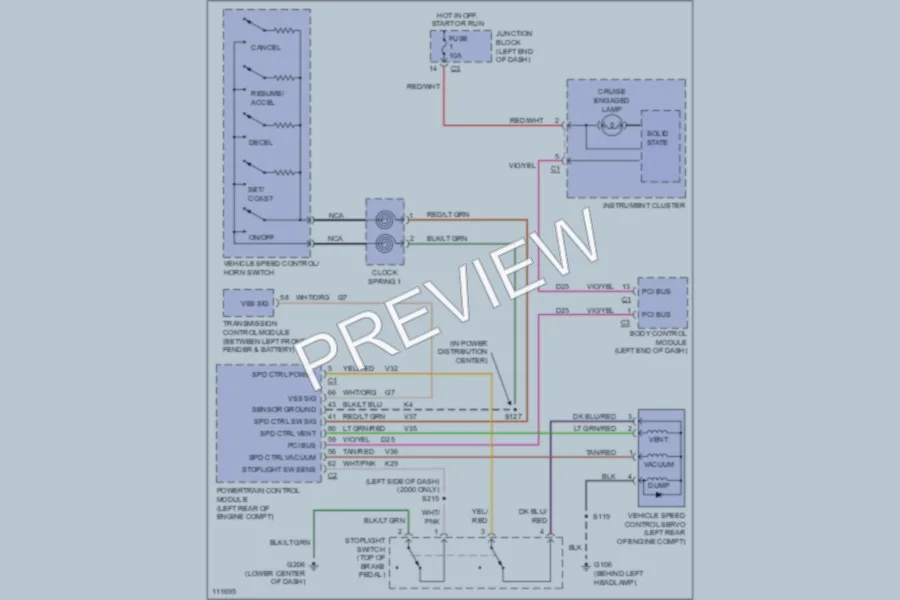 2000 Chrysler Concorde Cruise Control wiring diagram preview