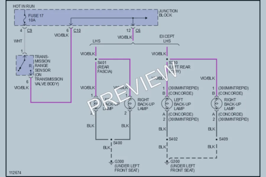 2000 Chrysler Concorde Exterior Lights wiring diagram preview