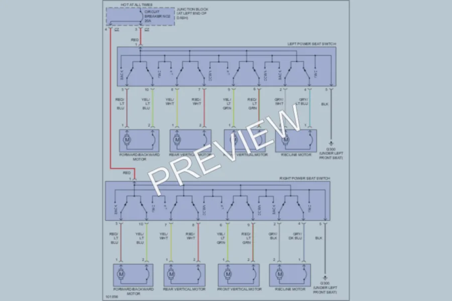 2000 Chrysler Concorde Power Seats wiring diagram preview