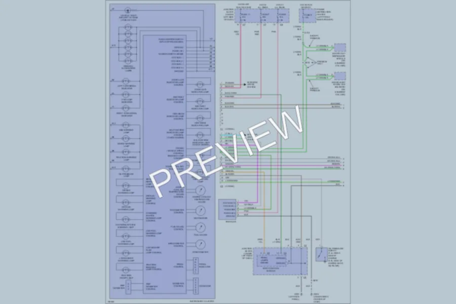 2000 Chrysler 2D Convertible Instrument Cluster wiring diagram preview