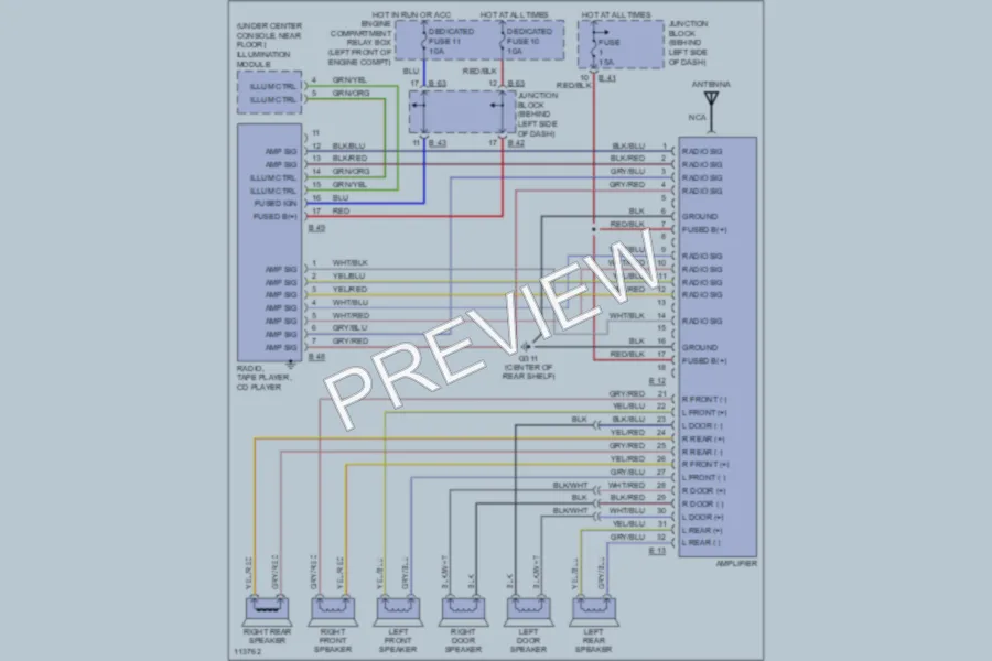 2000 Chrysler 2D Coupe Radio wiring diagram preview