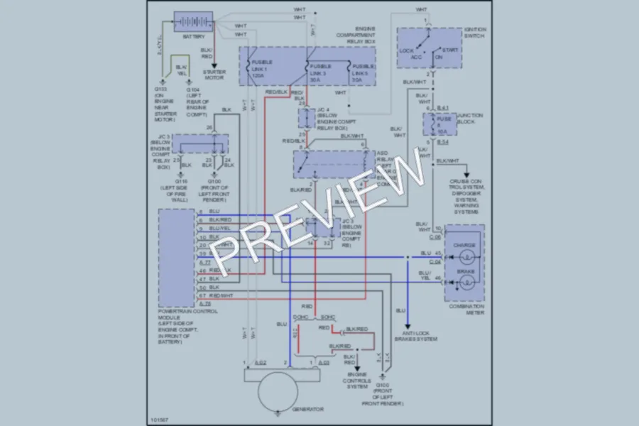 2000 Chrysler 2D Coupe Starting Charging wiring diagram preview