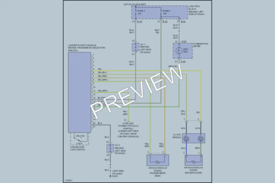 2000 Chrysler 2D Coupe Supplemental Restraints wiring diagram preview