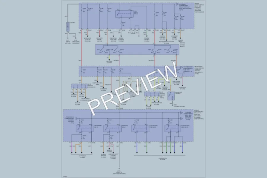 2000 Daewoo Leganza Power Distribution wiring diagram preview
