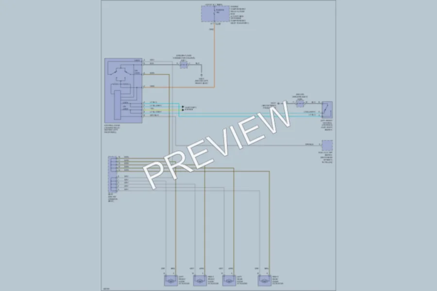 2000 Daewoo Leganza Power Door Locks wiring diagram preview