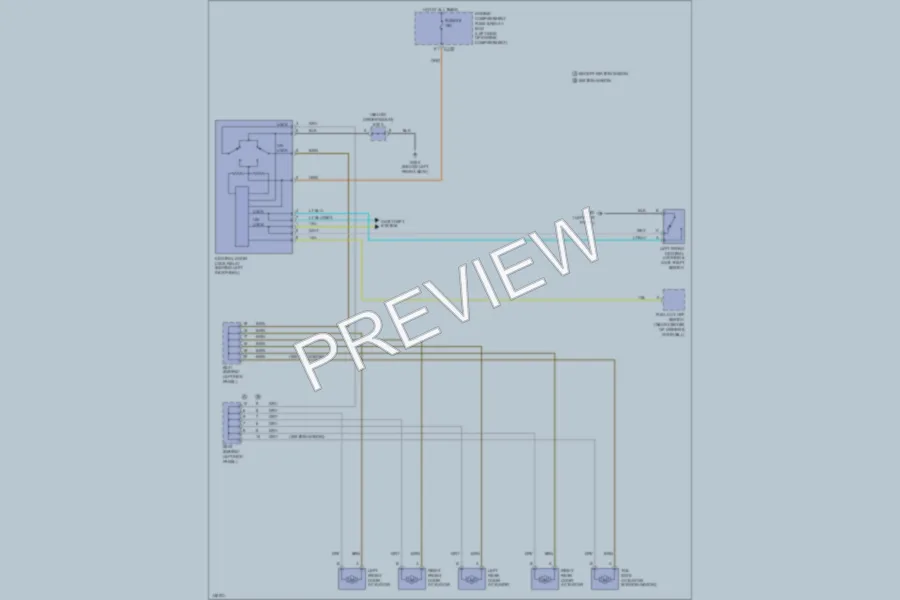 2000 Daewoo Nubira Power Door Locks wiring diagram preview