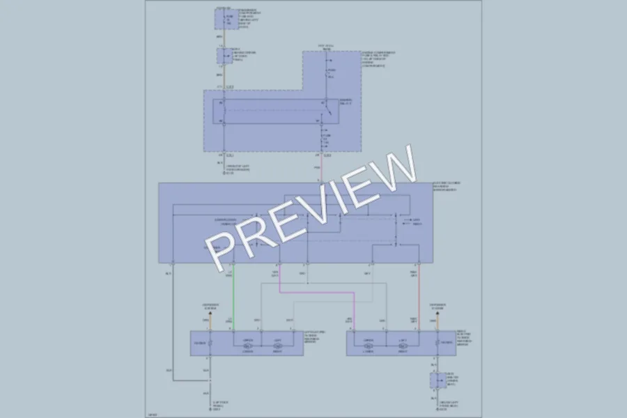 2000 Daewoo Nubira Power Mirrors wiring diagram preview