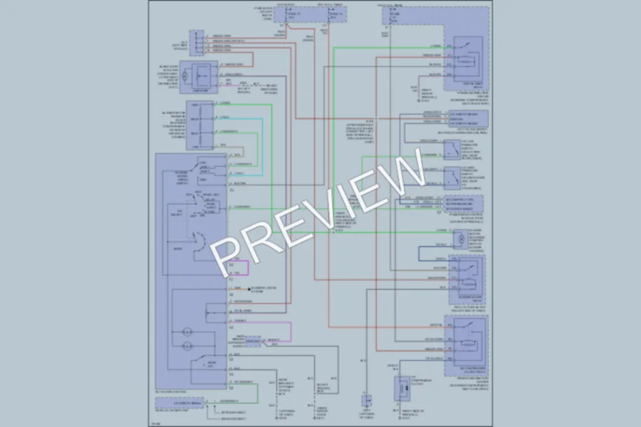 2000 Dodge B1500 Air Conditioning wiring diagram preview