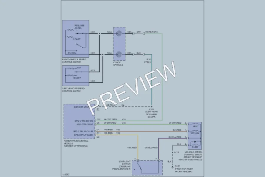 2000 Dodge B3500 Cruise Control wiring diagram preview
