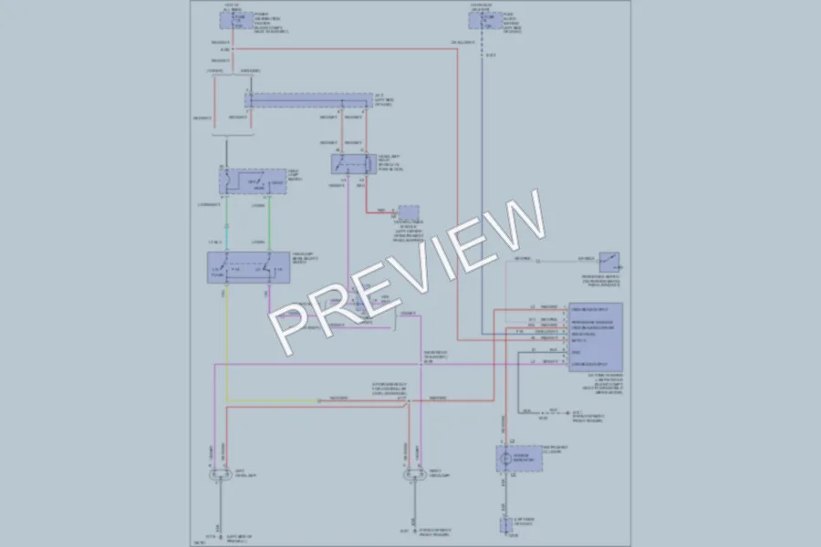 2000 Dodge B2500 Headlights wiring diagram preview