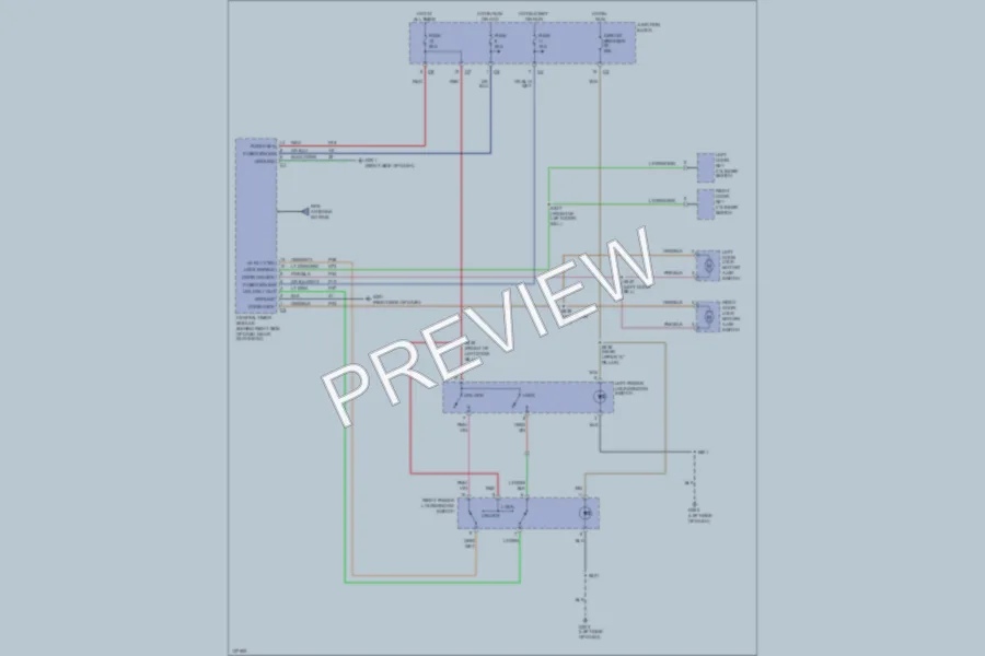 2000 Dodge Dakota Power Door Locks wiring diagram preview