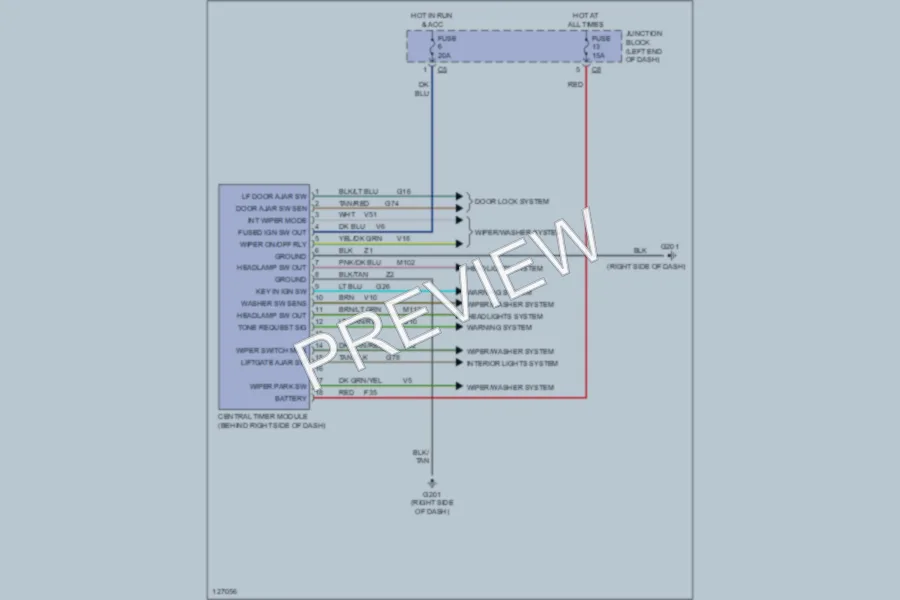 2000 Dodge Durango Body Computer wiring diagram preview