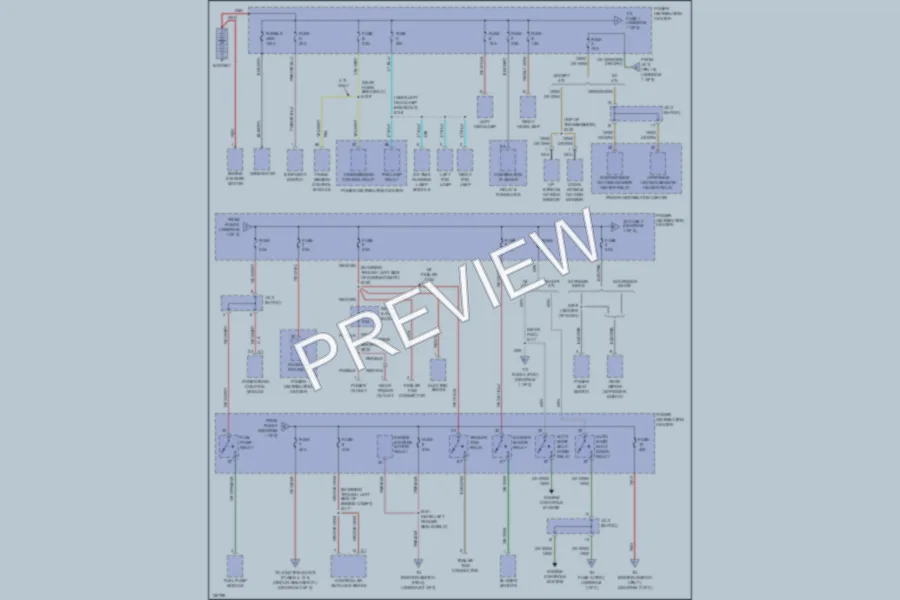 2000 Dodge Durango Power Distribution wiring diagram preview