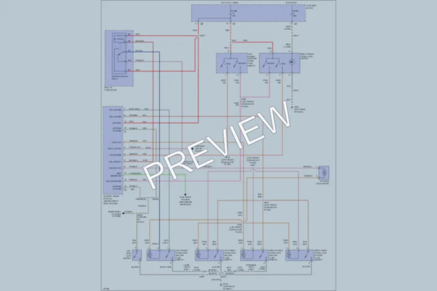 2000 Dodge Durango Power Door Locks wiring diagram preview